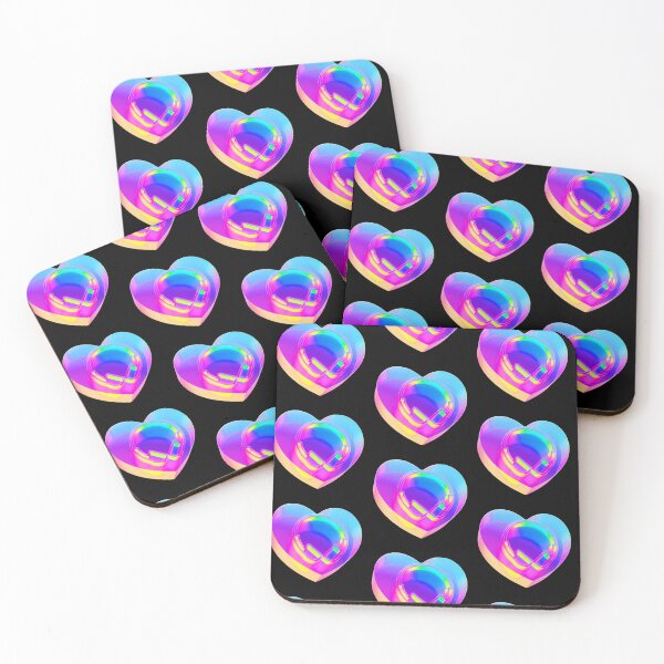 Item preview, Holographic Music Heart | Headphones Colorful Cyber 3D Art designed and sold by Rawafi Art Studio.