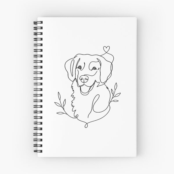 Item preview, Golden Retriever Line Art, Minimalist Dog One Line Drawing designed and sold by DigiHouse.