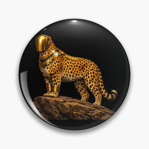 Item preview, Masked Egyptian Cheetah — Gold Armor Wildlife Warrior Art designed and sold by ArtoryWorks.