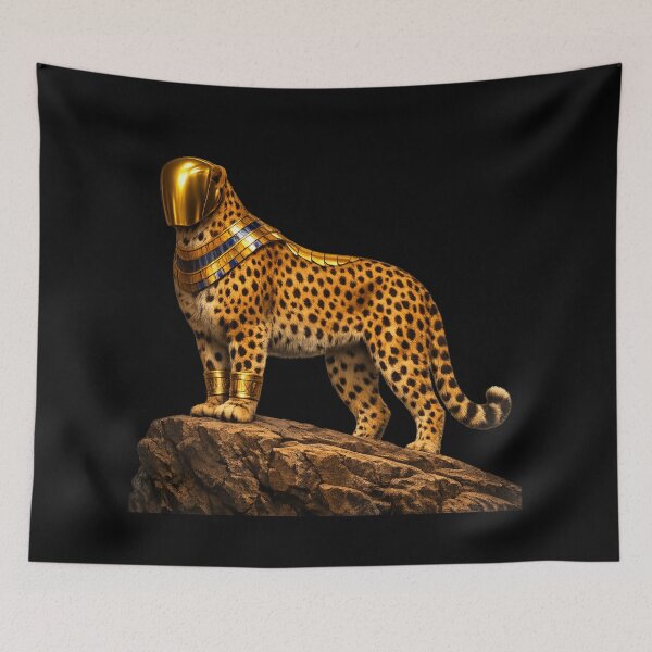 Item preview, Masked Egyptian Cheetah — Gold Armor Wildlife Warrior Art designed and sold by ArtoryWorks.