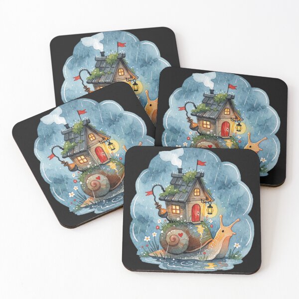 Item preview, Rainy Day Snail Cottage | Cozy Woodland Fantasy designed and sold by AillustriaAK.