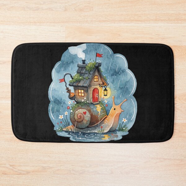 Item preview, Rainy Day Snail Cottage | Cozy Woodland Fantasy designed and sold by AillustriaAK.
