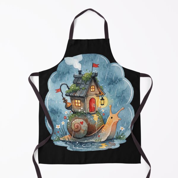 Item preview, Rainy Day Snail Cottage | Cozy Woodland Fantasy designed and sold by AillustriaAK.