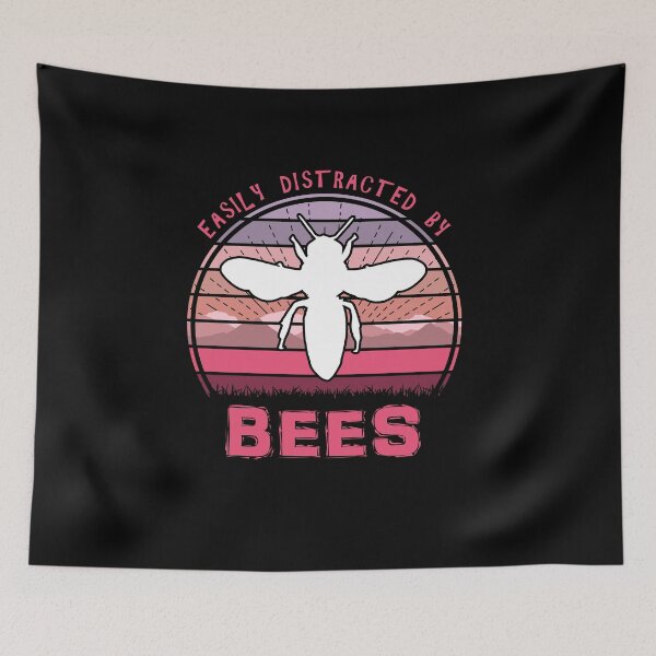 Item preview, Easily Distracted By Bees Retro Sunset Bee Lover designed and sold by marke770.