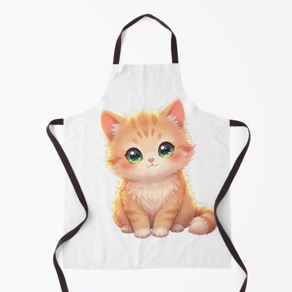 Item preview, Cute Fluffy Ginger Tabby Kitten - Kawaii Chibi Cat Art designed and sold by 299Art.