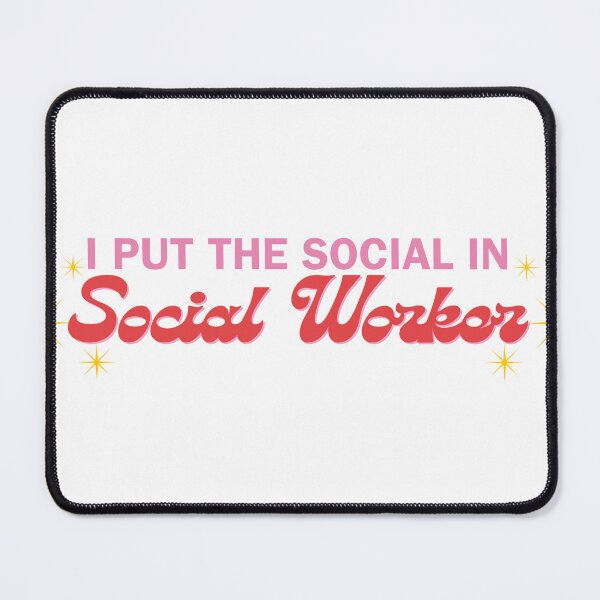 Item preview, I Put the Social in Social Worker Sticker designed and sold by RosiePosieCreatesArt.