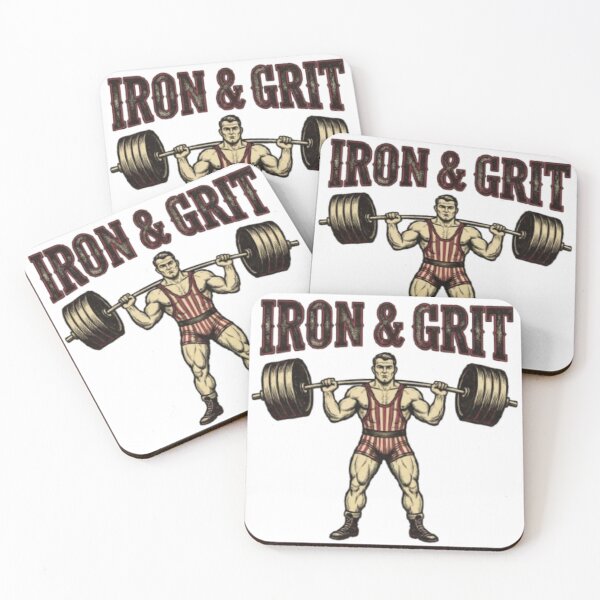 Item preview, Iron & Grit – Old School Strength Vintage designed and sold by PixelStyle Studio.