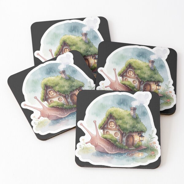 Item preview, Rainy Day Snail Cottage | Cozy Woodland Fantasy designed and sold by AillustriaAK.