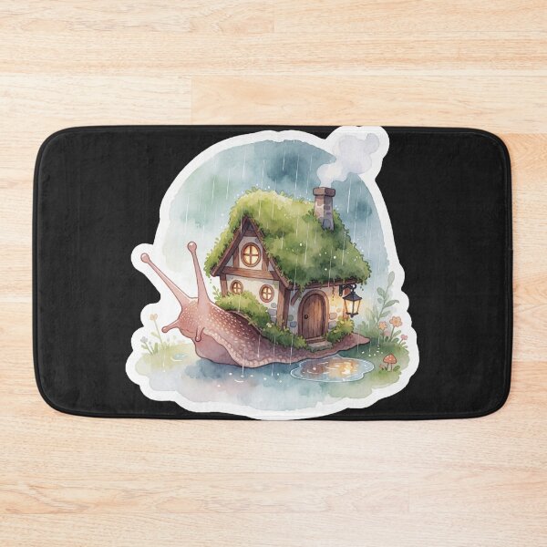 Item preview, Rainy Day Snail Cottage | Cozy Woodland Fantasy designed and sold by AillustriaAK.