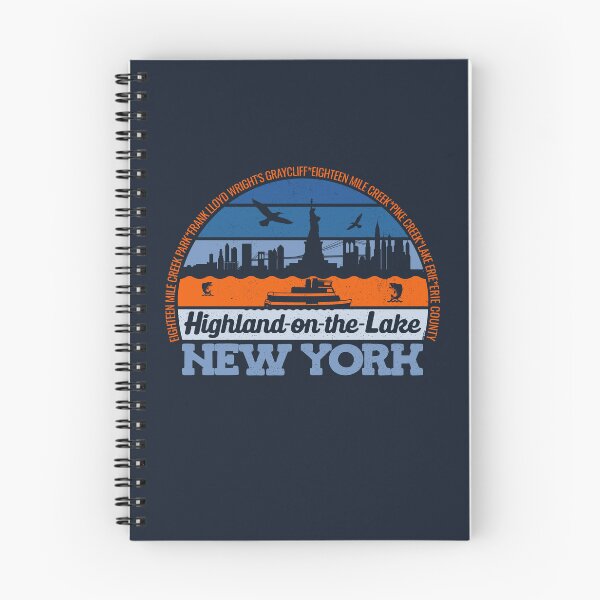 Item preview, Highland-on-the-Lake New York Sunset Retro Vintage Local Pride Logo designed and sold by CRHPOD20.