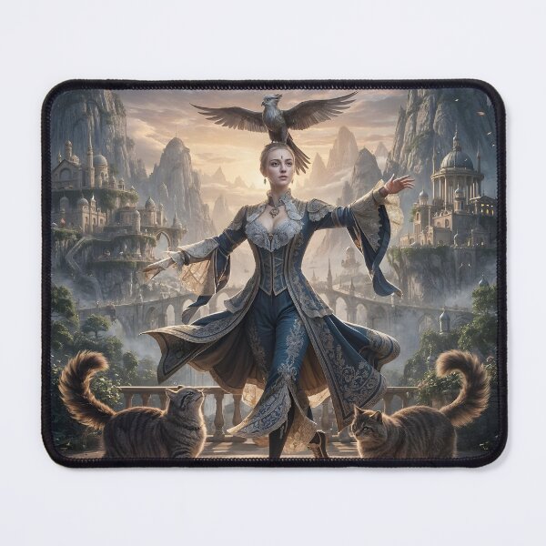 Item preview, A golden morning in a fantastic city of the future designed and sold by KunstGeist.