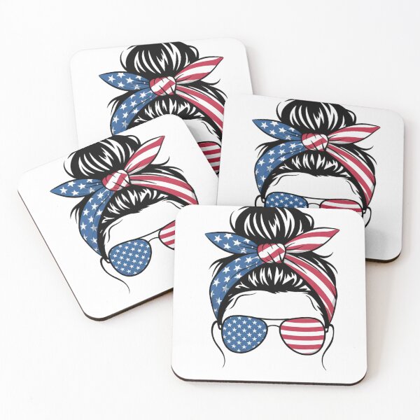 Item preview, Patriotic Messy Bun American Flag Sunglasses designed and sold by MKDSN.