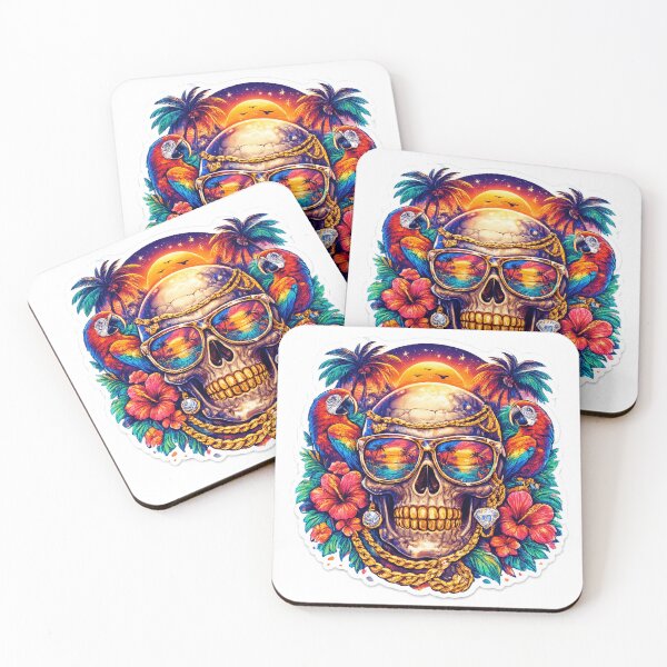 Item preview, Tropical Gold Skull Paradise designed and sold by Imaginarium of Chaos falcon88 .