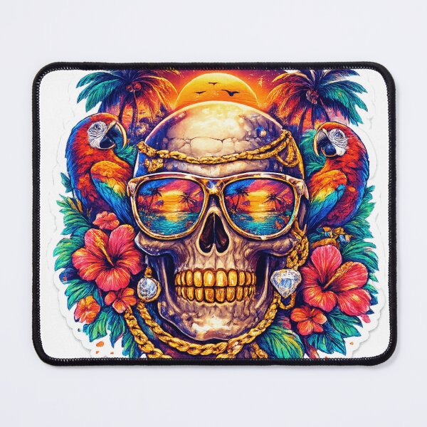 Item preview, Tropical Gold Skull Paradise designed and sold by Imaginarium of Chaos falcon88 .