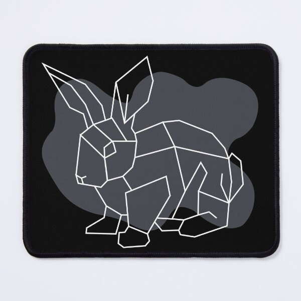 Item preview, White Geometric Rabbit - Modern Rabbit Line Art designed and sold by I.C. Vision Designs.
