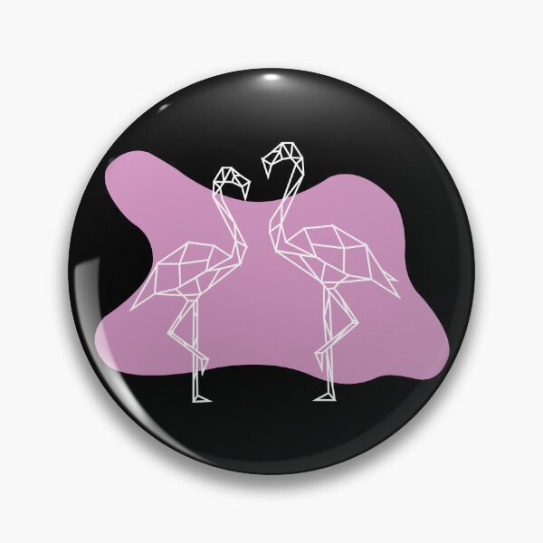 Item preview, White Geometric Flamingos - Modern Bird Line Art designed and sold by I.C. Vision Designs.