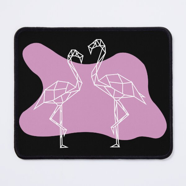 Item preview, White Geometric Flamingos - Modern Bird Line Art designed and sold by I.C. Vision Designs.