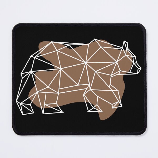 Item preview, White Geometric Bear - Modern Bear Line Art designed and sold by I.C. Vision Designs.