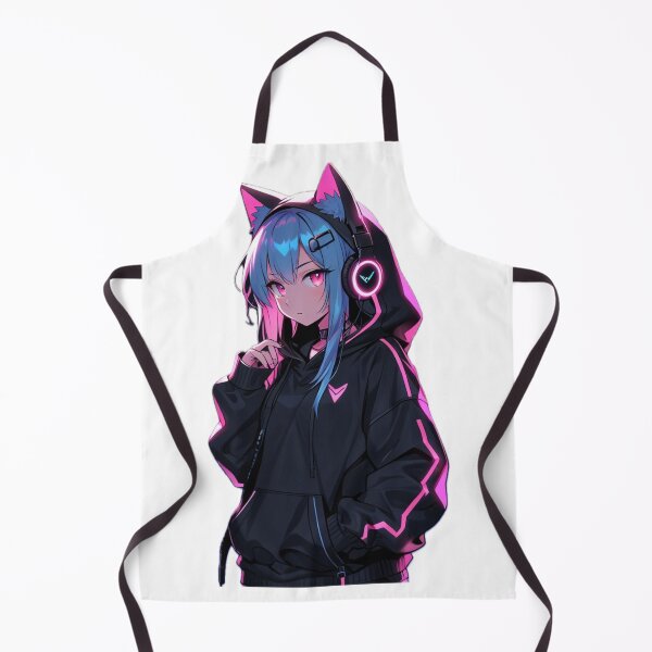 Item preview, Cyber Cat Girl Neon Mascot Design designed and sold by AnimDream .