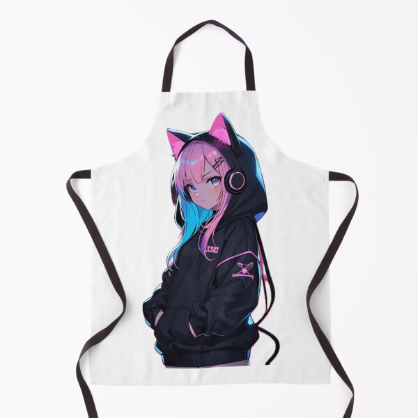 Item preview, Futuristic Anime Cat Girl Hoodie Art designed and sold by AnimDream .