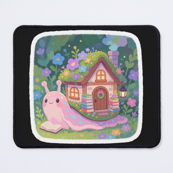 Item preview, Book Lover Snail Cottage | Cozy Reading Fantasy designed and sold by AillustriaAK.
