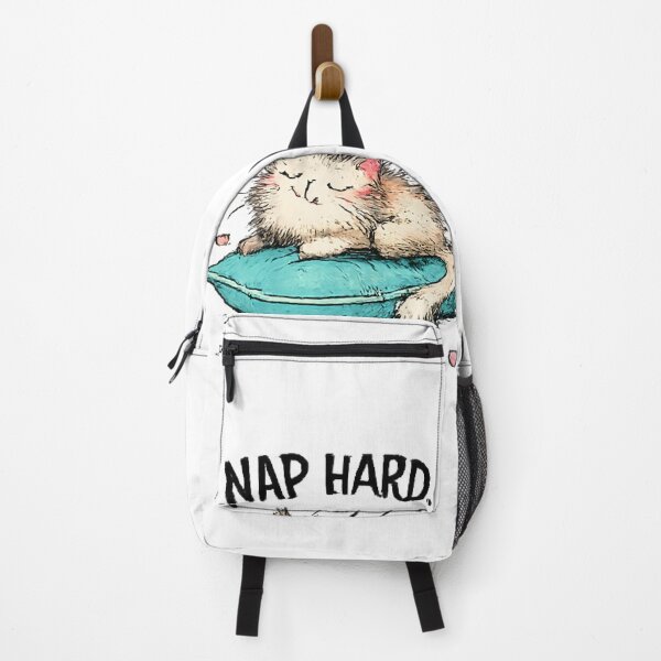 Item preview, Nap Hard Shed Harder Funny Cat Sticker – Cute Sleepy Cat Gift designed and sold by vansaidshop ⭐⭐⭐⭐⭐.