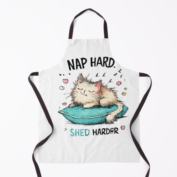 Item preview, Nap Hard Shed Harder Funny Cat Sticker – Cute Sleepy Cat Gift designed and sold by vansaidshop ⭐⭐⭐⭐⭐.