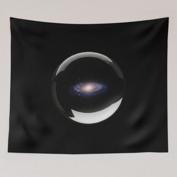 Item preview, Cosmic Sphere Galaxy in a Glass Ball Minimalist Art designed and sold by TheDenimArt.