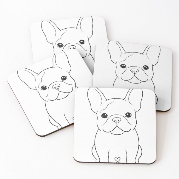 Item preview, Cute French Bulldog Line Art with Heart designed and sold by fangirl92.