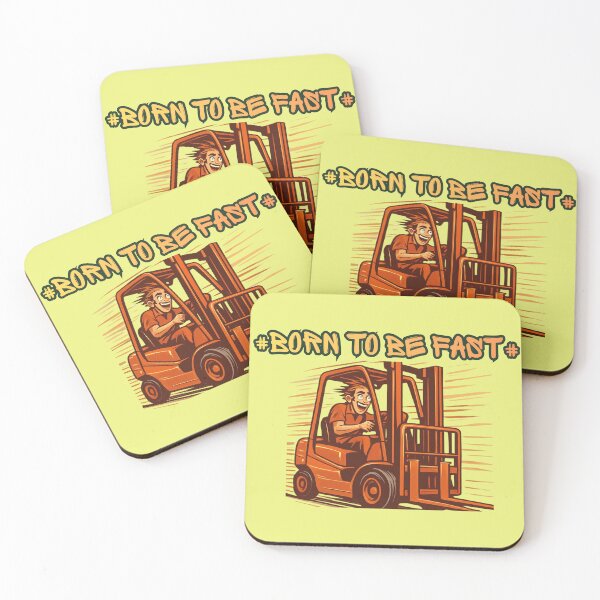 Item preview, Born to be fast forklift art designed and sold by GoGreenlove.