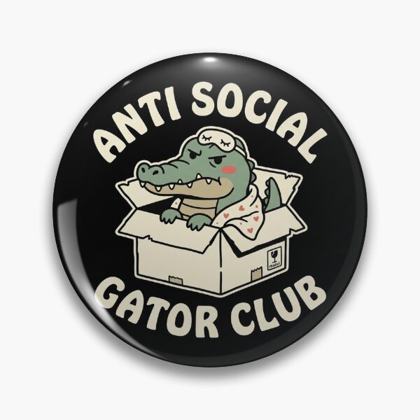 Item preview, Introverted Gator Funny Alligator Pun Anti Social Gator Club designed and sold by Yellowriversss.