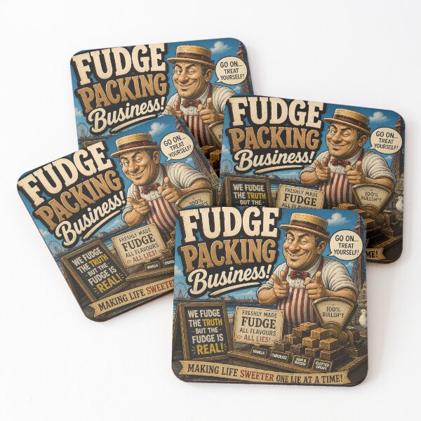 Item preview, Fudge Packing Business Funny Seaside Fudge Shop Design designed and sold by Hornace88studio.