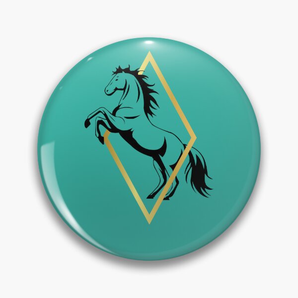 Item preview, Graceful Horse in Golden Frame - Minimalist Horse Art designed and sold by I.C. Vision Designs.