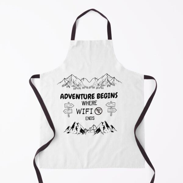 Item preview, Adventure Begins Where WiFi Ends Funny Camping Hiking Quote T-Shirt | Outdoor Lover Gift Tee designed and sold by EvercrestStudio.