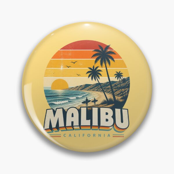 Item preview, Malibu California Retro Sunset – Surf & Palm Vibes designed and sold by ABLAT-CREATIONS.