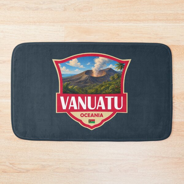 Item preview, Vanuatu Illustration Retro Badge designed and sold by KrisSidDesigns.