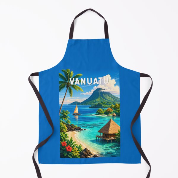 Item preview, Vanuatu Illustration Travel Art Vintage designed and sold by KrisSidDesigns.