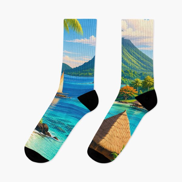 Item preview, Vanuatu Illustration Travel Art Vintage designed and sold by KrisSidDesigns.