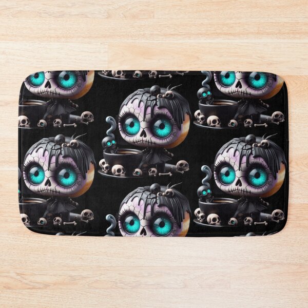 Item preview, Cosmic Coffeehouse Pastel Goth Donut Girl with Skull Coffee designed and sold by LujziWorld.