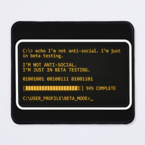 Item preview, Beta Testing Introvert Coder designed and sold by Jankes88.