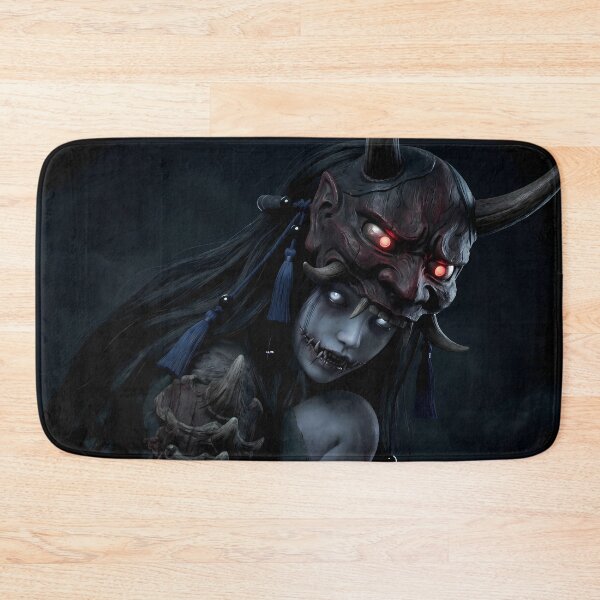 Item preview, Girl with the Oni Mask designed and sold by GalleryBrisArt.