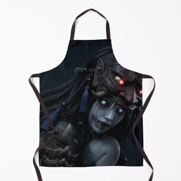 Item preview, Girl with the Oni Mask designed and sold by GalleryBrisArt.