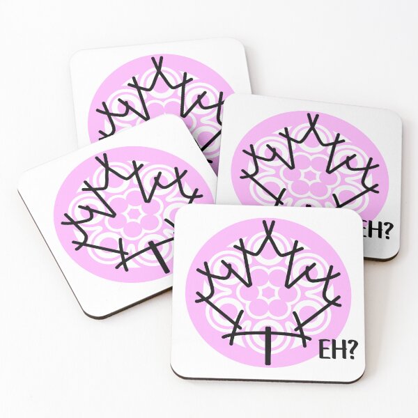 Item preview, Canadian Maple Leaf with Pink Graphic Background - Go Canada designed and sold by CareyO.