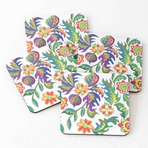 Item preview, Folk colorful flowers pattern in ukrainian style designed and sold by Mevissart.
