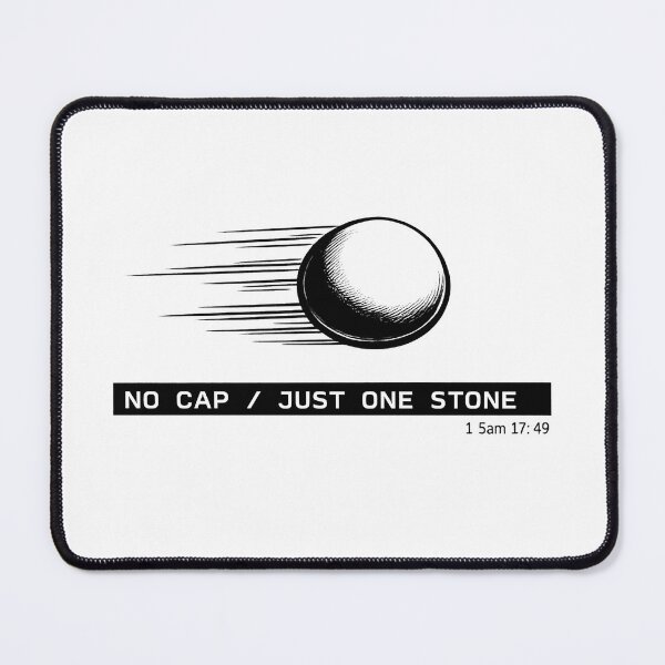 Item preview, No Cap Just One Stone David Goliath Christian Tee designed and sold by Skotecky.