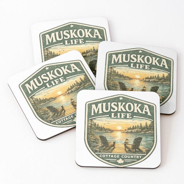 Item preview, Muskoka Cottage Life Badge Poster designed and sold by greatlakesimage.