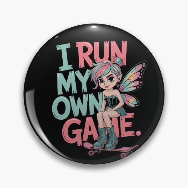 Item preview, I Run My Own Game Skater Fairy Anime Pastel Goth Girl Empowerment designed and sold by yoddel.