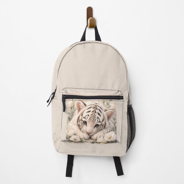 Item preview, Cute White Tiger Cub in Bloom designed and sold by ManJiangHong.