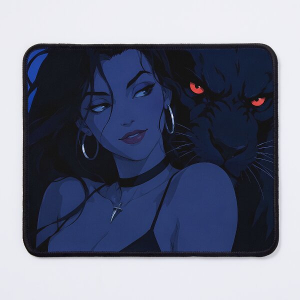 Item preview, Dark Panther Queen – Gothic Anime Femme Fatale Art designed and sold by Hollow Moon Studios..