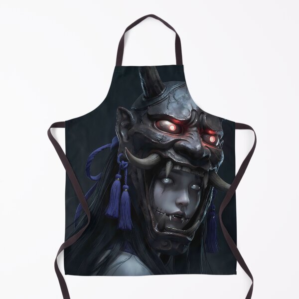 Item preview, Girl with the Oni Mask designed and sold by GalleryBrisArt.
